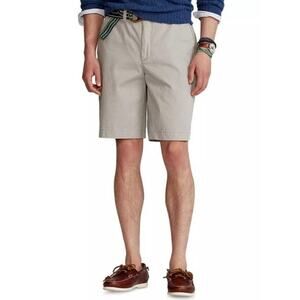 Polo Ralph Lauren Khaki Chino Shorts Beige Cotton Twill Relaxed Fit 10" SZ 42